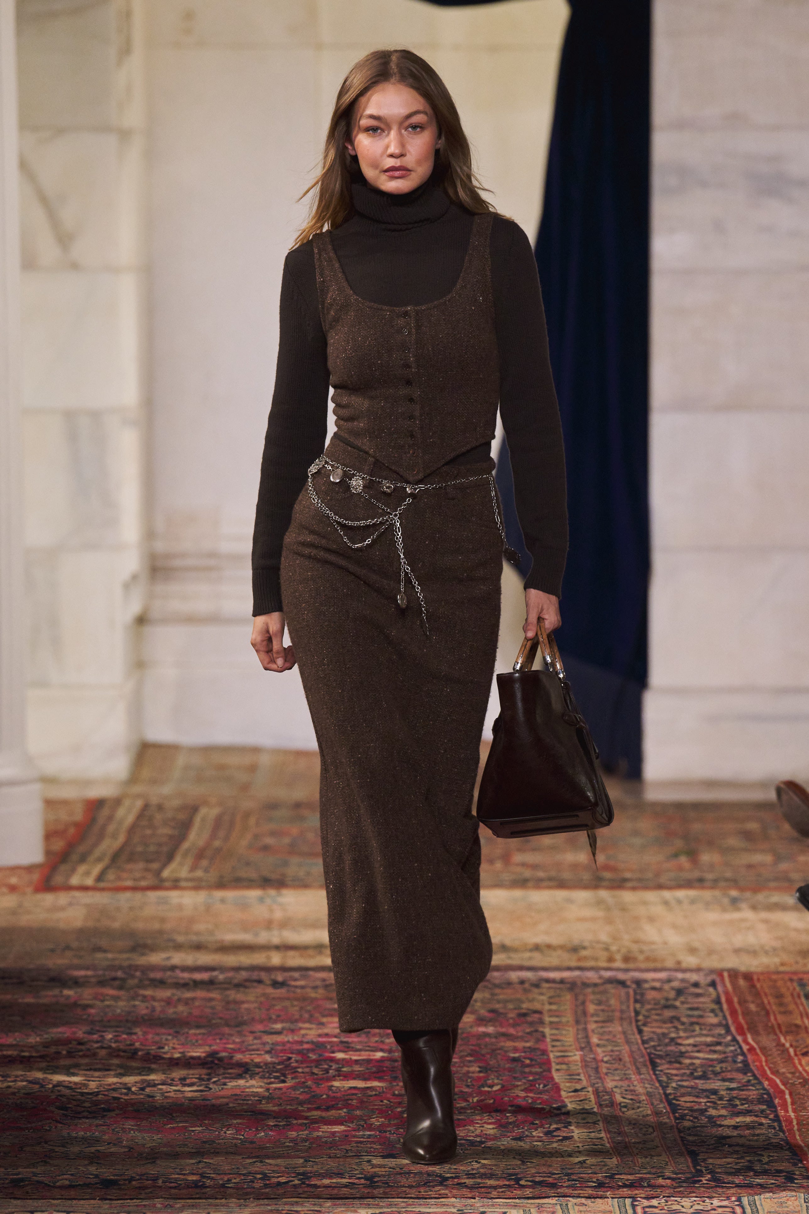 fashion model walking on a runway