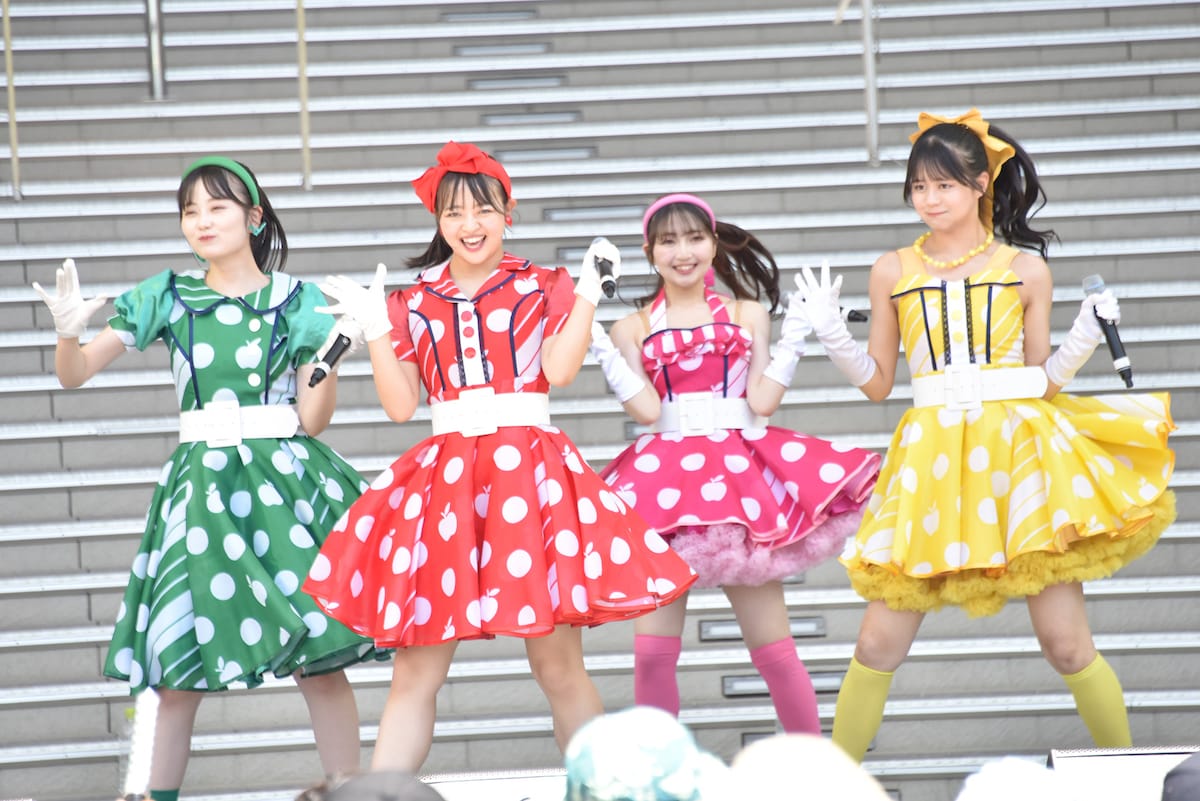 「TOKYO IDOL FESTIVAL 2023」に出演したときのりんご娘。