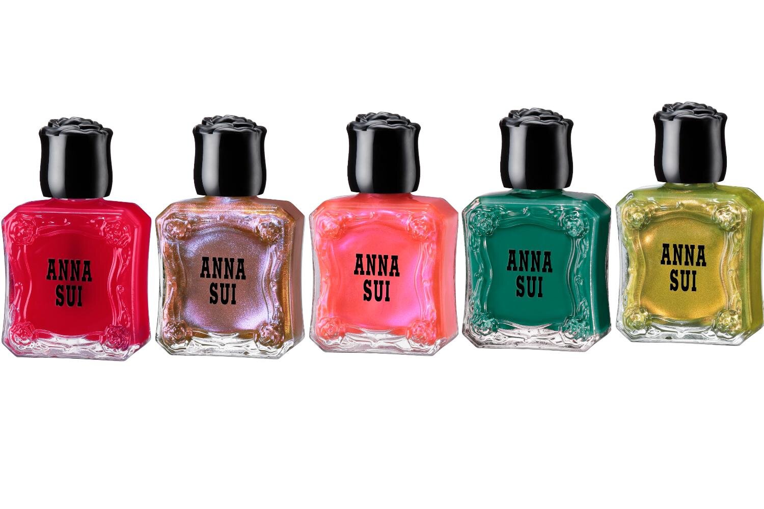 (左から)「アナ スイ ネイルカラー」414,506,607,920,921 各1,980円＜新色＞