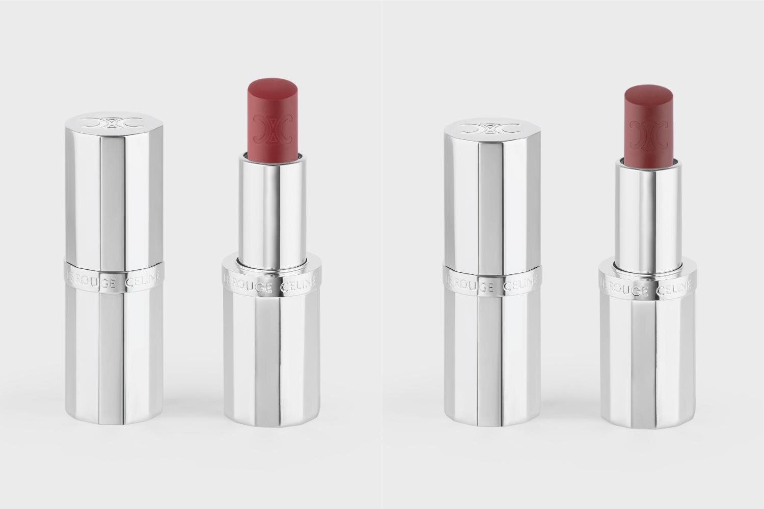 (左から)ル ルージュ・セリーヌ マット リップバーム 05,06 各9,460円、リフィル 各6,160円<新製品>