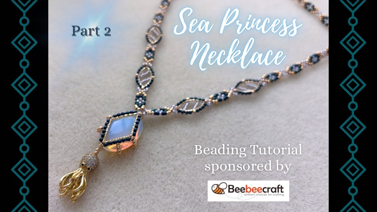 シープリンセスネックレス パート2 | BeebeecraftのDIYジュエリービーズチュートリアル シープリンセスネックレス パート2 | BeebeecraftのDIYジュエリービーズチュートリアル