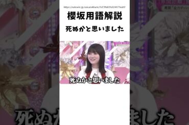 【櫻坂用語解説】死ぬかと思いました