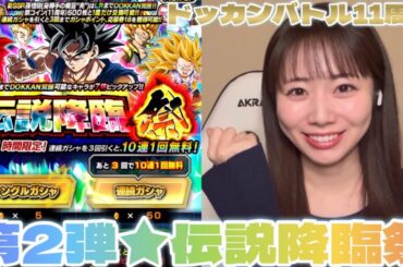 【ドッカンバトル】11周年第2弾！神演出！！！孫悟空（身勝手の極意”兆”）＋超サイヤ人ゴッドSSベジータ（進化）【伝説降臨祭】