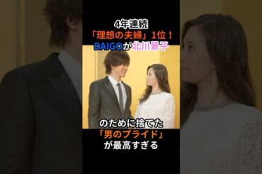 4年連続「理想の夫婦」1位！DAIGOが北川景子のために捨てた「男のプライド」が最高すぎる #shorts #DAIGO #北川景子 #理想の夫婦 #芸能人 #夫婦