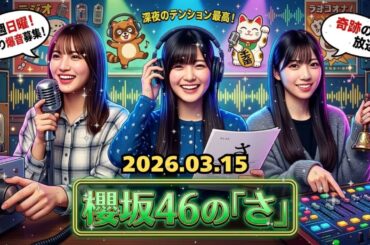 🌸 【神回】中嶋優月×佐藤愛桜×山川宇衣のワチャワチャ空間が尊すぎる｜櫻坂46の「さ」 2026.03.15