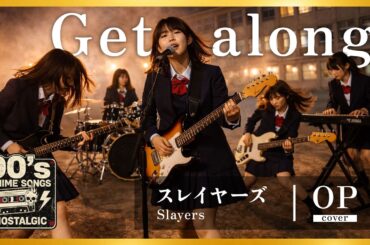 スレイヤーズ OP｜Get along（林原めぐみ・奥井雅美）｜90年代アニソンを女子高生バンドカバー【AI cover】Slayers opening theme