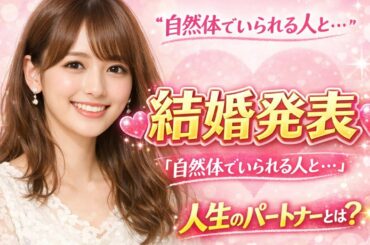 ✨💖 “自然体でいられる人と”渡辺梨加が選んだ人生のパートナーとは？