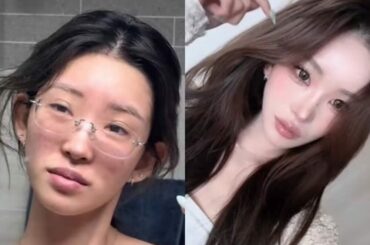 韓国インフルエンサー、「すっぴんからの変身」メイク動画に反響…180度の印象変化　写真枚　国際ニュース：AFPBB News