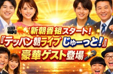 🎥🌅✨新朝番組スタート！『テッパン朝ライブ じゅーっと！』豪華ゲスト登場💫🎤