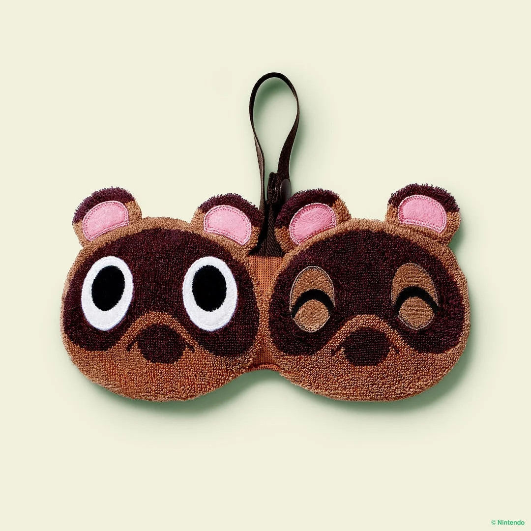 まめきち・つぶきちの顔がデザインされたタオルインポーチ