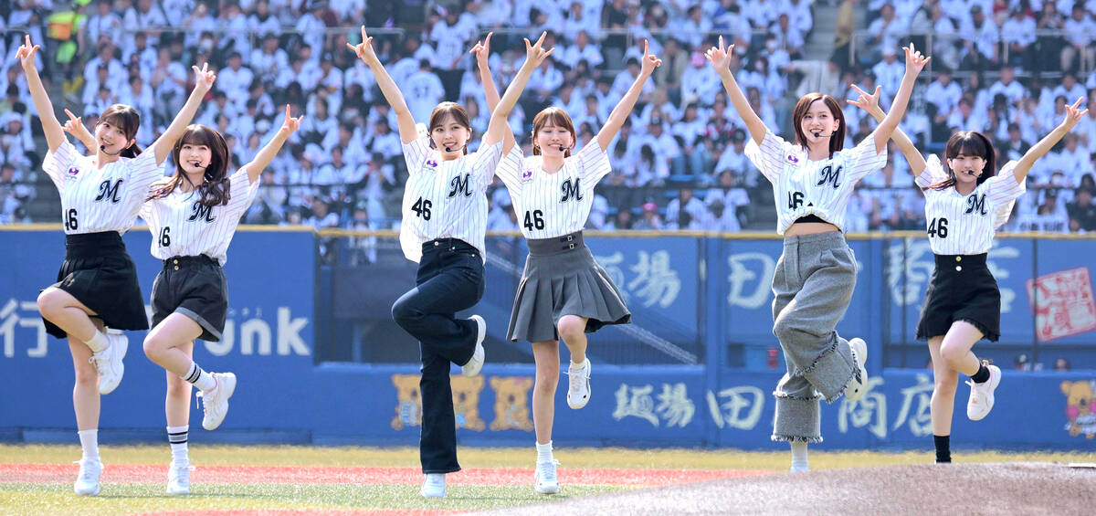 【ロッテ】乃木坂野球部のメンバーが来場 柴田柚菜はノーバン、小川彩がツーバン投球で盛り上げる – スポーツ報知