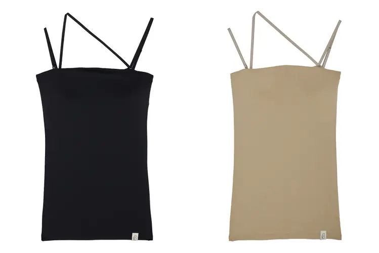 2WAYキャミ黒、ベージュ