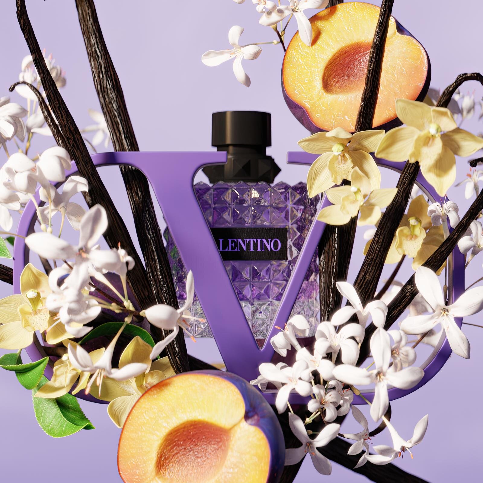 「ヴァレンティノ ドンナ ボーン イン ローマ パープルメランコリア オードパルファン」10mL 6,600円、30mL 13,860円、50mL 19,140円、100mL 31,900円＜新製品＞