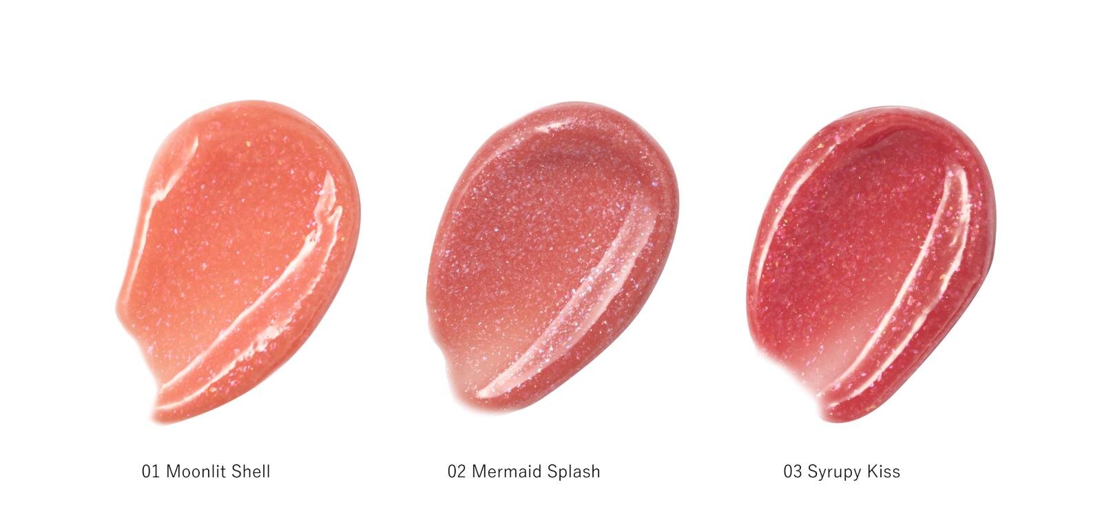 (左から)「トーン ペタル ブルーミング グロス C」01,02,03 各2,750円＜新製品＞
