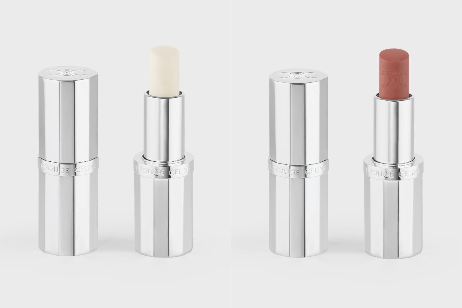 (左から)ル ルージュ・セリーヌ マット リップバーム 01,02 各9,460円、リフィル 各6,160円＜新製品＞