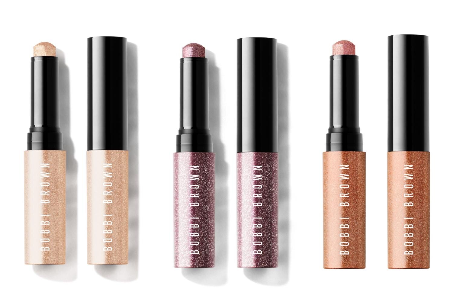 左から)「クリスタル アイシャドウ スティック」2g 01,02,03 各4,950円＜新製品＞