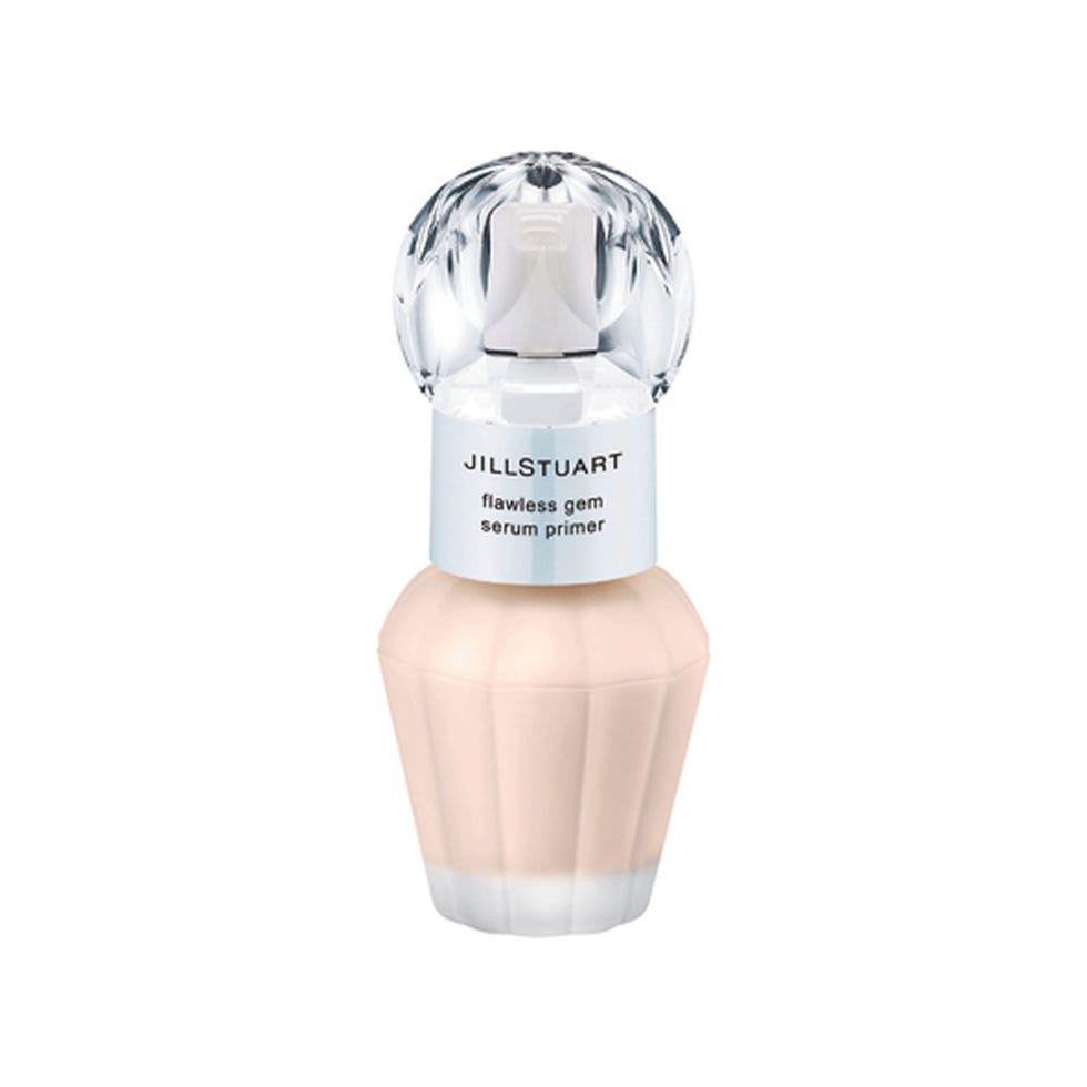 serum primer bottle with a unique cap design