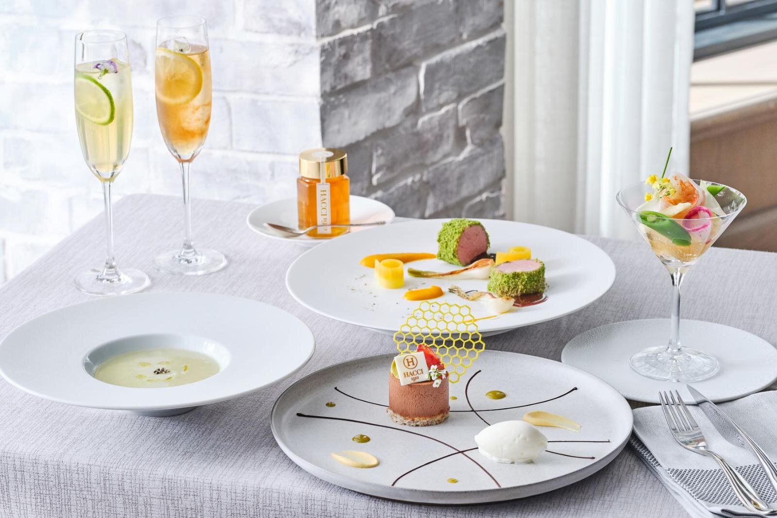 「シートマスク付 HACCIコース料理」5,800円~ ※要予約