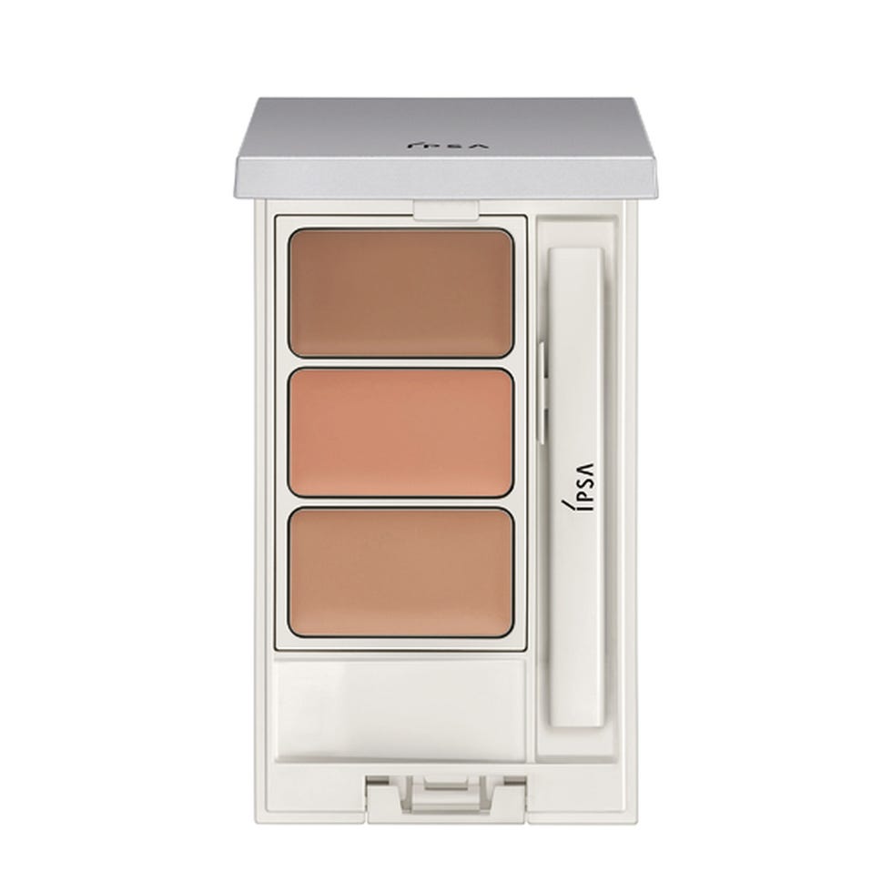 makeup palette with three cream shades