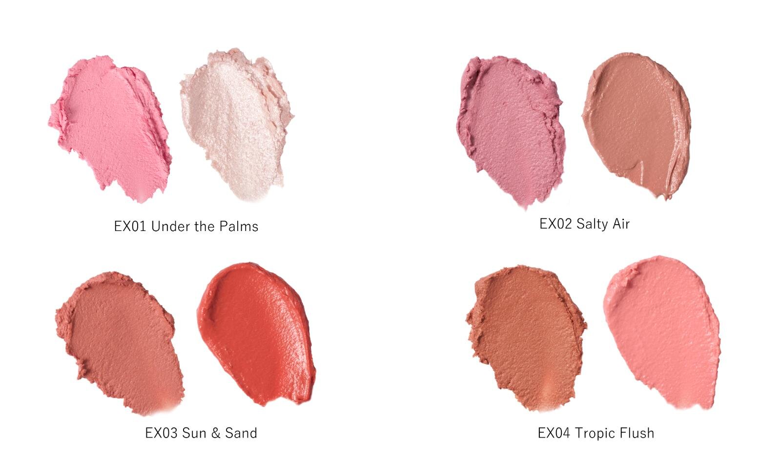 (左上から)「トーン ペタル メルティング カラー ポット」EX01,EX02,EX03,EX04 各3,850円＜限定色＞ ※5月29日(金)発売