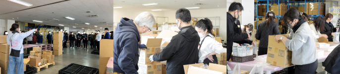 コスメを受け取られた方に笑顔があふれるよう想いを込めて、一つひとつていねいに梱包します