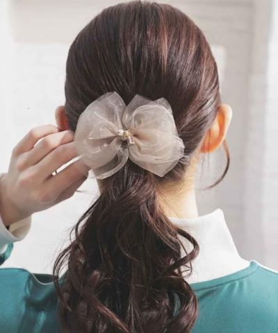 付けるだけ → 上品見え♡【ハニーズ】甘すぎない◎「大人のリボンヘアアクセ」