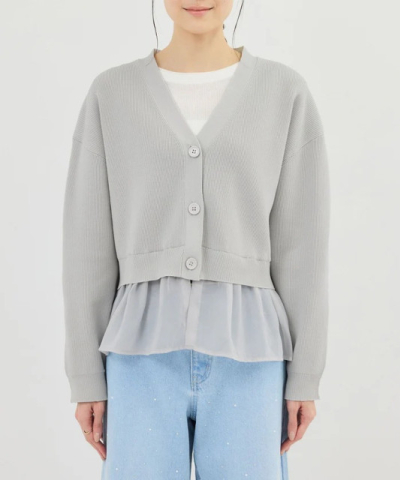 やっぱり『グレー』が可愛い！【ROPÉ PICNIC】1枚でも羽織っても◎「おしゃ見えカーデ」