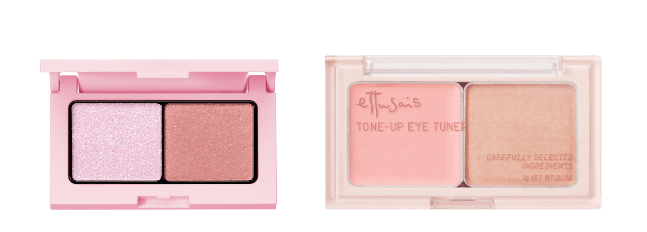 （写真左から）アイエディション（カラーパレット）N 24 ¥1540、トーンアップ アイチューナー ¥2420／ETTUSAIS（エテュセ）