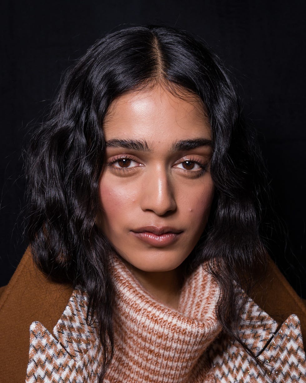 portrait with focus on clothing and hair