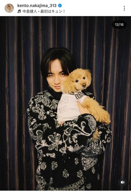 中島健人さんのインスタグラム（＠kento.nakajima_313）より