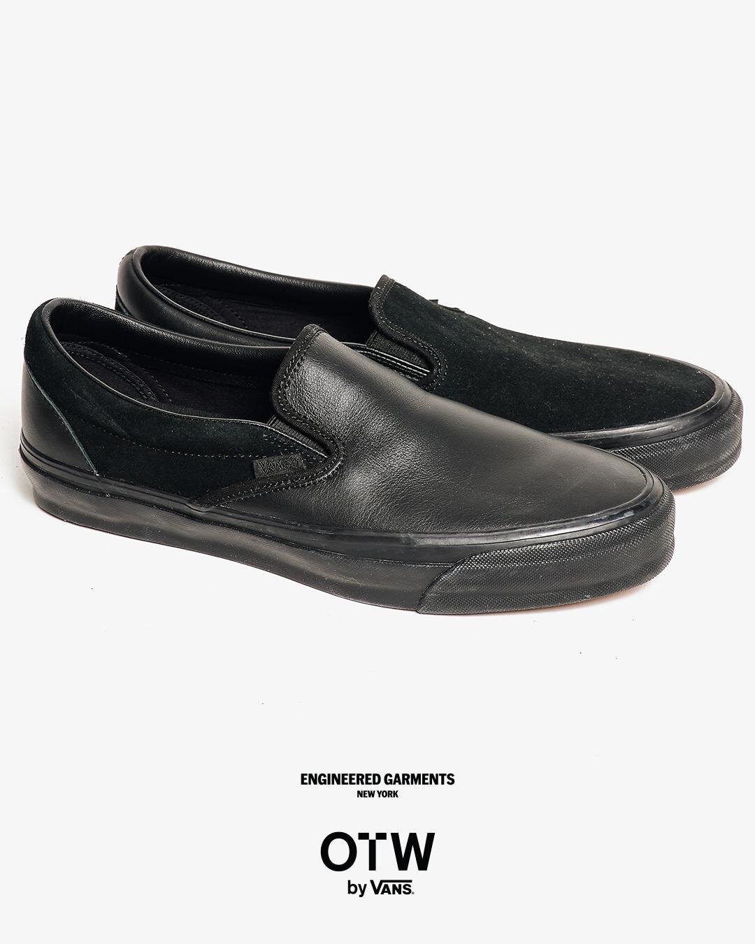 エンジニアド ガーメンツ×OTW by ヴァンズ、レザーとスウェードの異素材スリッポン｜写真1