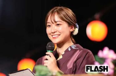 テレ朝エース候補・松岡朱里アナ、“山盛りごはん”持つ大食いっぷりにファン驚き…『モーニングショー』で“快便”明かす衝撃発言も | Smart FLASH/スマフラ[光文社週刊誌]
