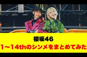 【櫻坂】1〜14thのシンメをまとめてみた