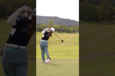 【佐久間朱莉】ティーショットをスローで | リゾートトラスト レディス