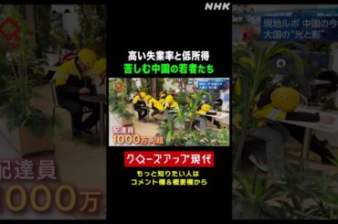 「もう競争は嫌」高い失業率と低所得に苦しむ中国の若者たち【クロ現】| NHK | #shorts