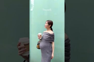 妊娠してから出産までの体型変化 #shorts