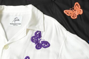 ニードルズ×ノーマリズム テキスタイル、“パピヨン刺繍”カバナシャツやデニムパンツ - ファッションプレス