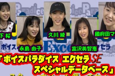 【声優】「ボイスパラダイス エクセラ スペシャルデータベース」（久川 綾　國府田マリ子　丹下 桜　永島 由子　富沢 美智恵）【プレイステーション】