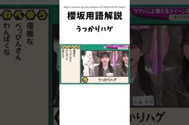 【櫻坂用語解説】うっかりハゲ