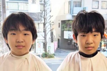 これまで同じようなスタイリングで過ごしてきたという、変身前の双子の兄弟【出典：インスタグラム（yokkoi_beautician）よりスクリーンショット】