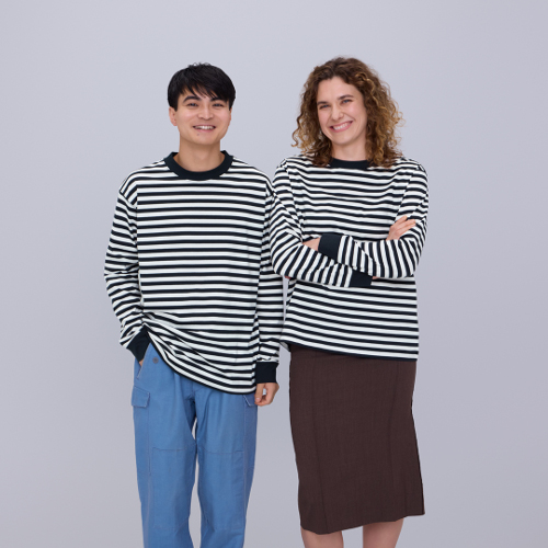 長袖Tシャツ着用画像