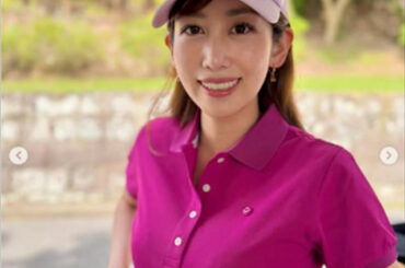 中川安奈、ミニスカゴルフコーデがかわいい！　※「中川安奈」Instagram
