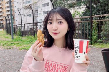 豊田萌絵さんとお花見🌸🍗