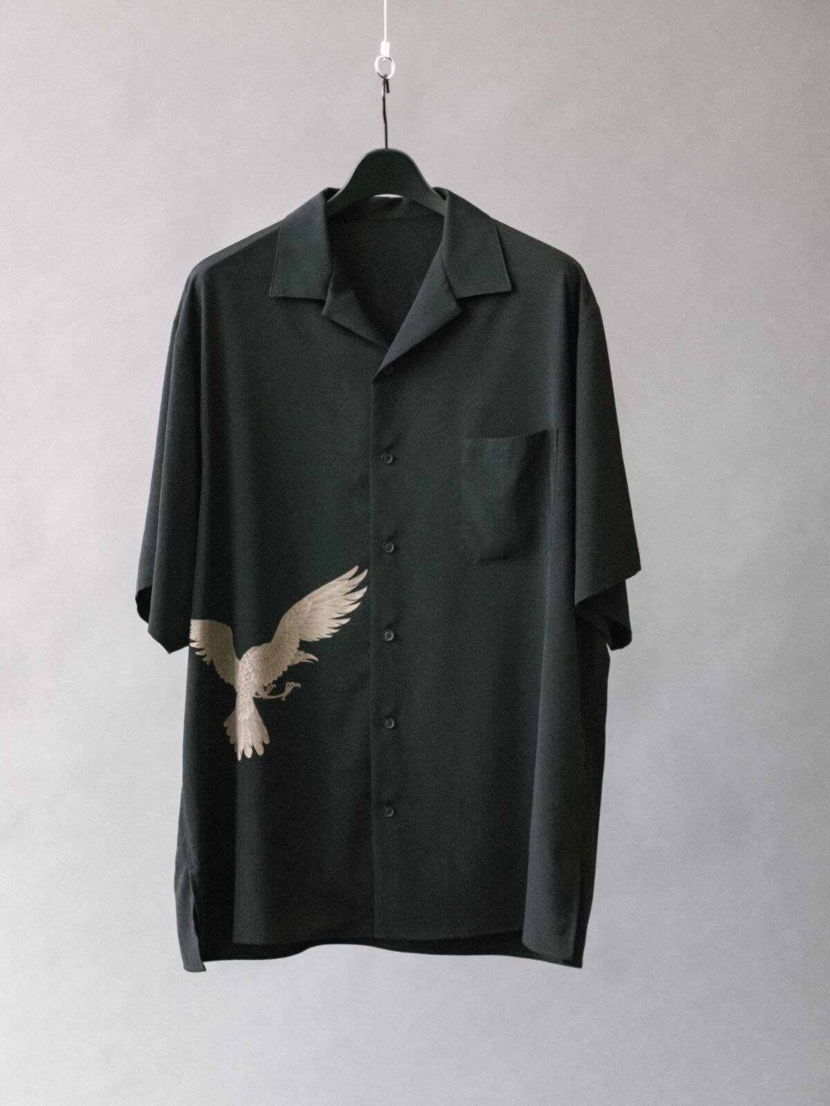 カラス抜染 半袖開襟シャツ 170,500円