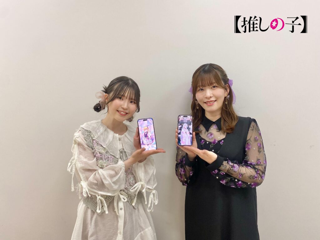 OnK Puzzle Star 配信でのいごまゆりえ (ルビー) と石見舞菜香 (アカネ)