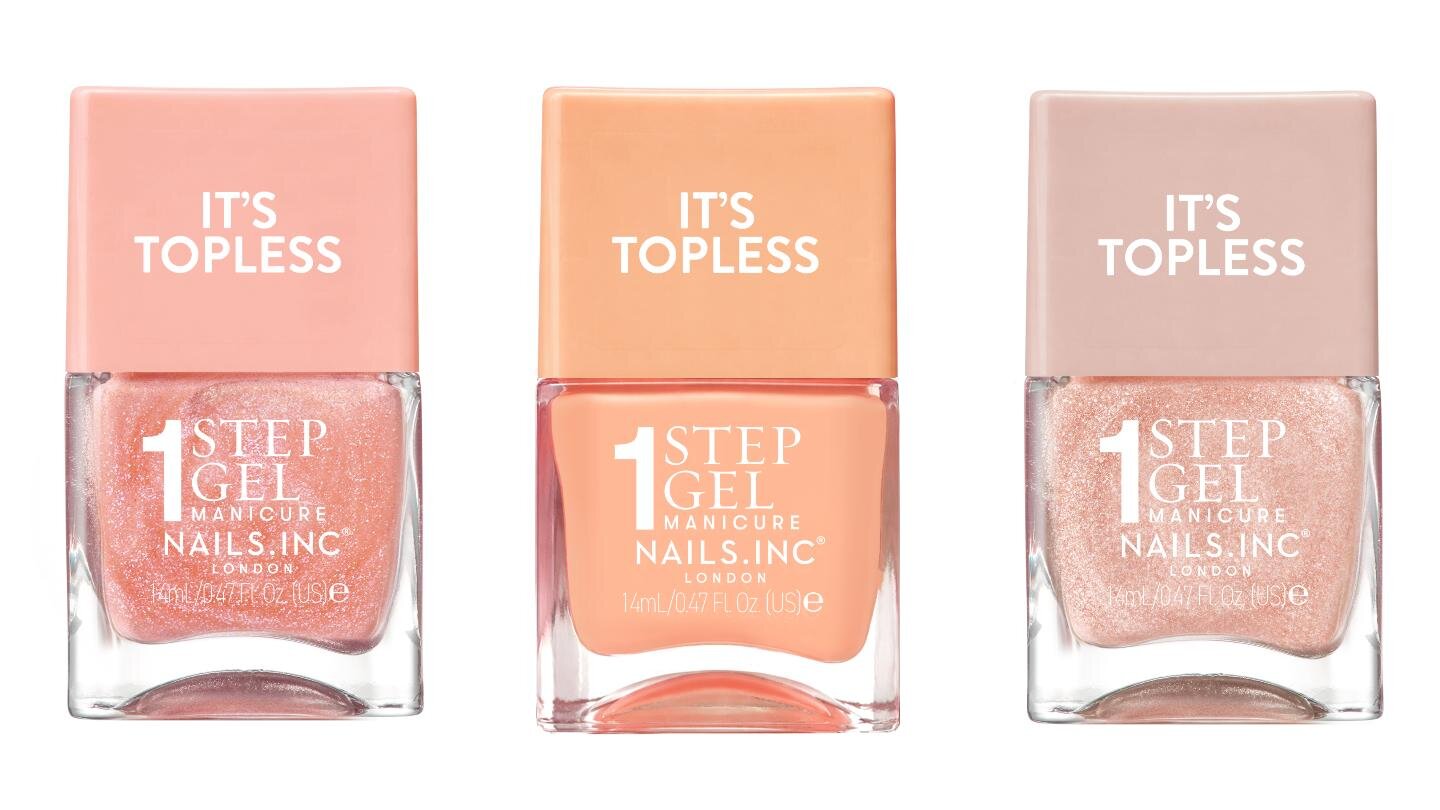 (左から)「ネイルズ インク ワン ステップ マニキュア ネイルポリッシュ」14mL ミリー、パロマ、レミ 各3,080円<新色>