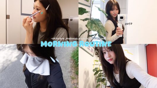 【Morning Routine】最近の朝支度☀️コーデ紹介まで👚🤍朝ごはん.メイク.スキンケア🥚