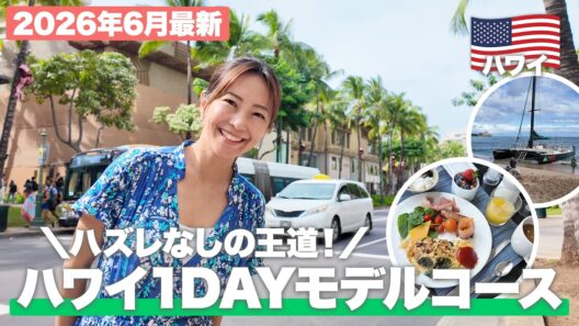 【2026年最新🌺】ハワイ1dayモデルコース！レンタカーなしでワイキキ周辺を朝から夜まで完全攻略【NEWT】