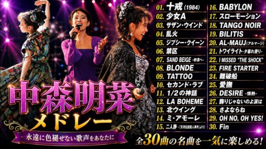 【作業用BGM】80年代昭和の名曲集★中森明菜 ベストメドレー★懐メロ★AKINA NAKAMORI【第2弾】