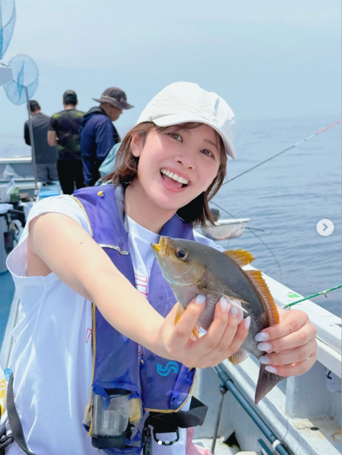 日テレのアナウンス部で釣りに行ったことを報告した河出アナ(画像・『河出奈都美/日本テレビアナウンサー』のInstagram「kawade_natsumi」より)